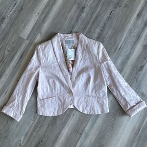 H&M Pastelcore Cottage Chic Coquette  Soft Girl Blazer Floral Lining - Size 14